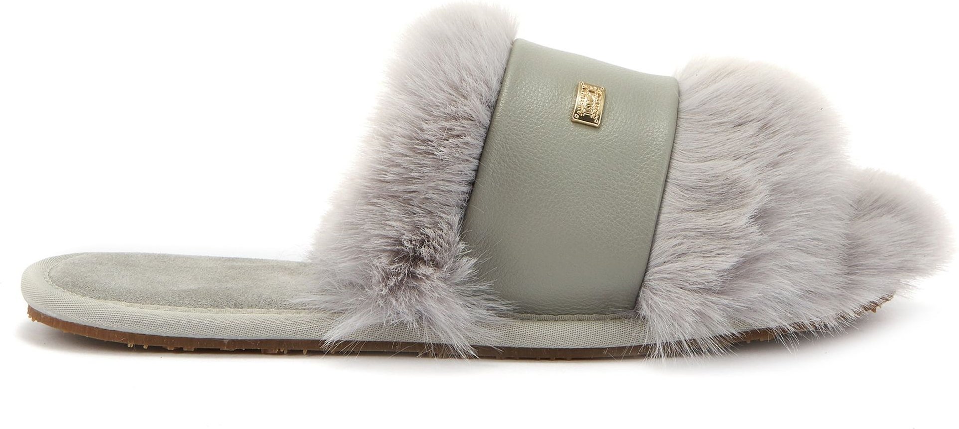 Muchas Luxe Eisgraue Hausschuhe