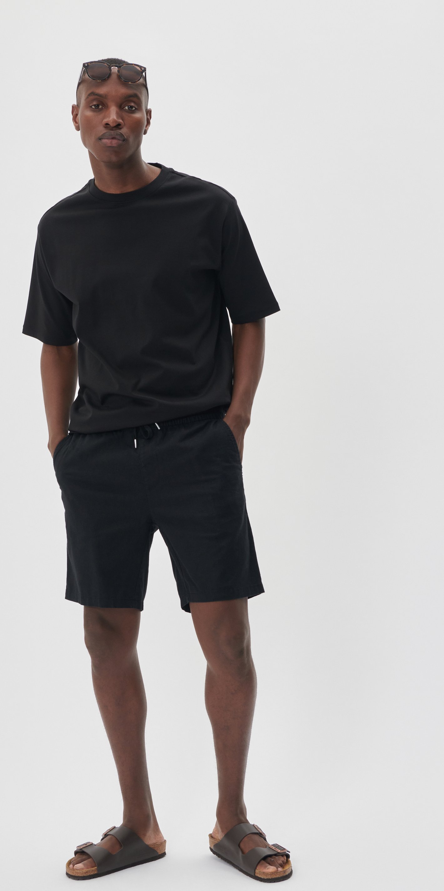 Shorts Gerade Passform black