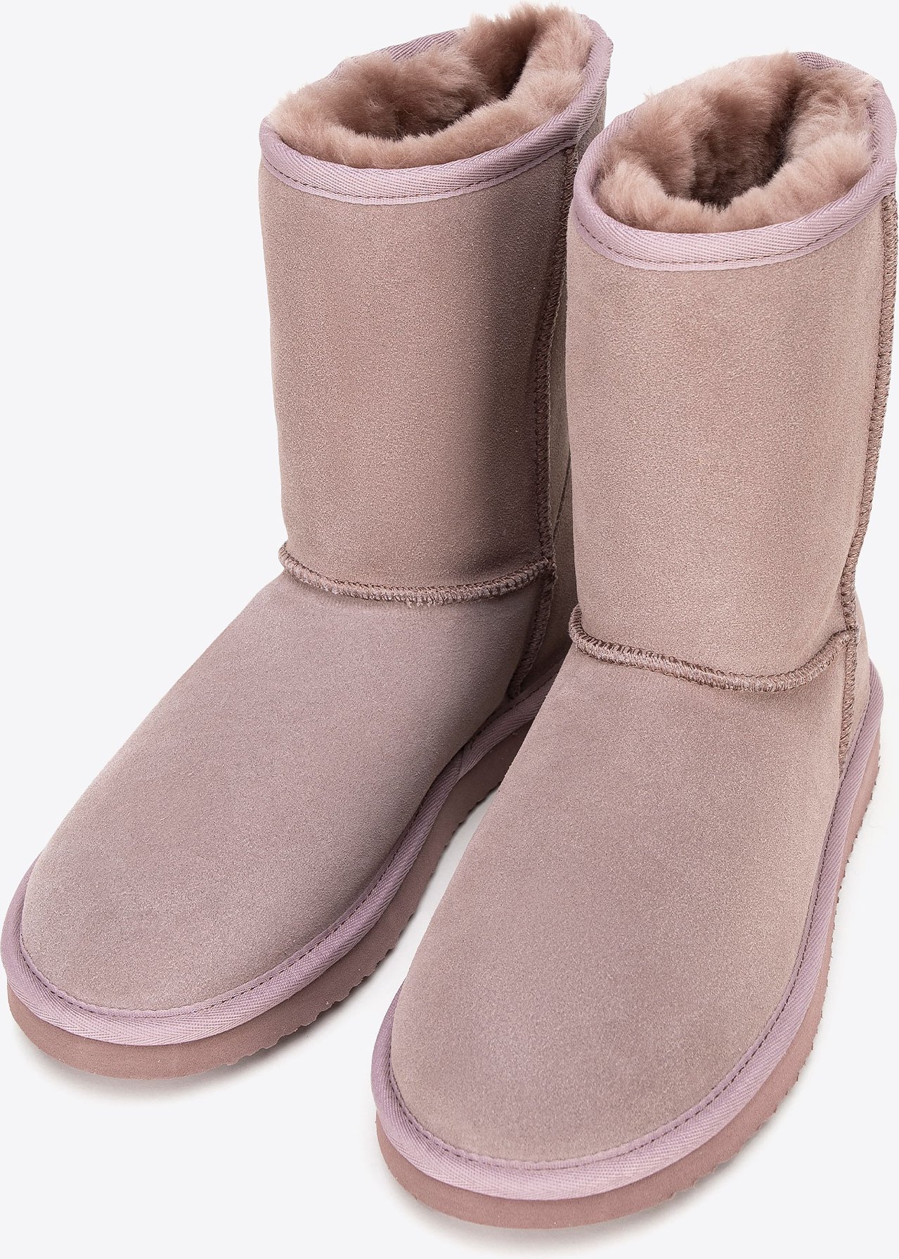 Wittchen Damen-Stiefeletten aus Wildleder mit Wollfutter, Dunkelrosa