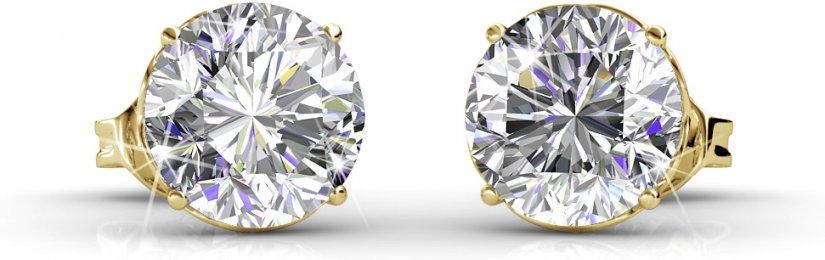 Kristine Ohrringe - Gold und Kristall