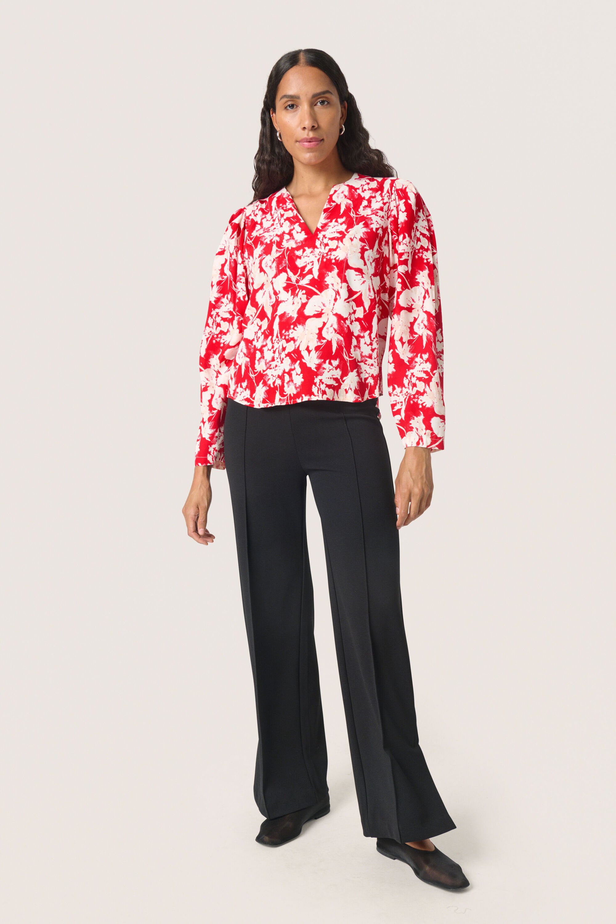 Langarm-Bluse Gerade Passform Salsa Flower Print floral
