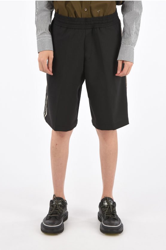 Shorts mit Kordelzug in Schwarz