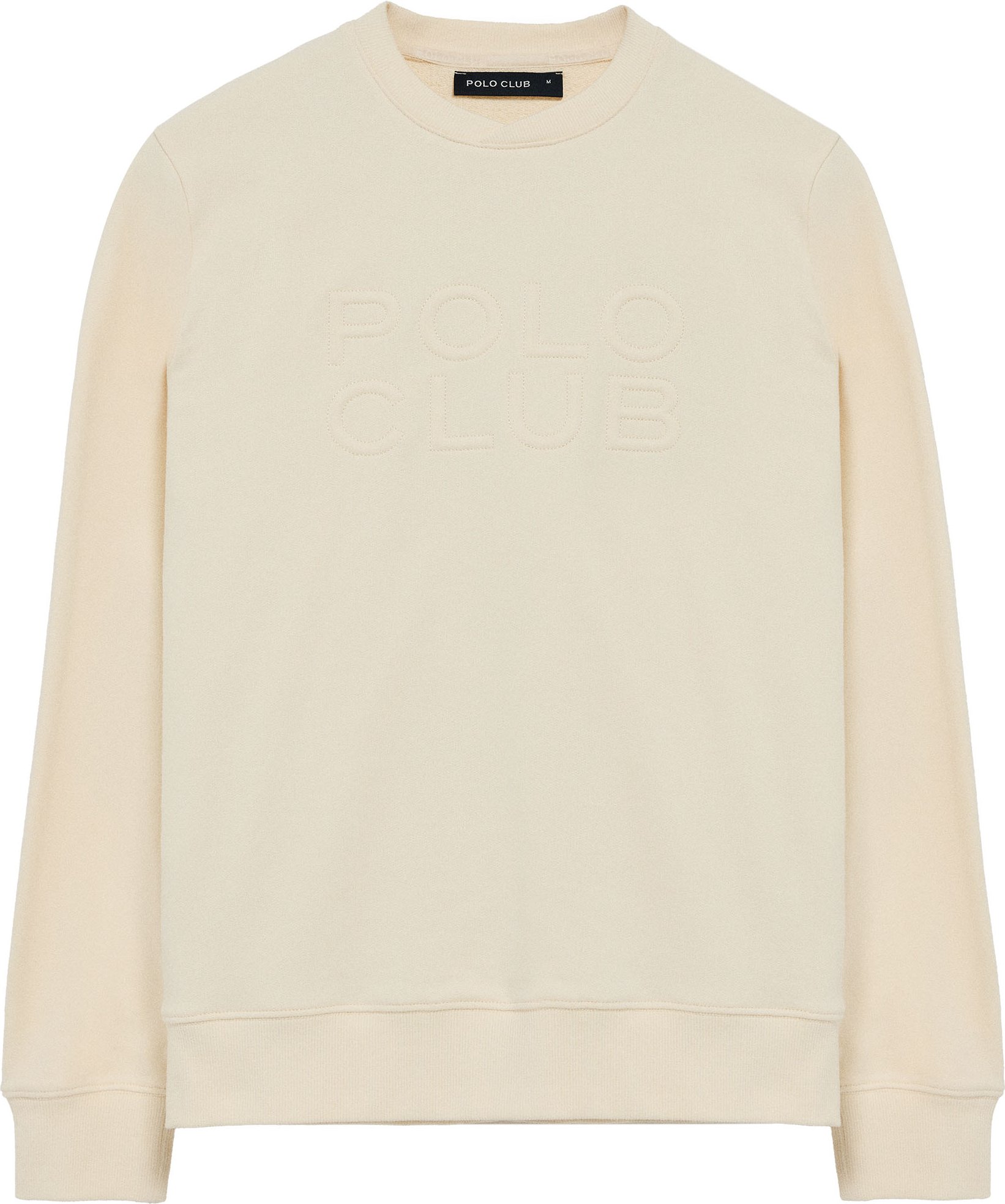 Oversize Sweatshirt Iconic ecru mit geprägtem Logo