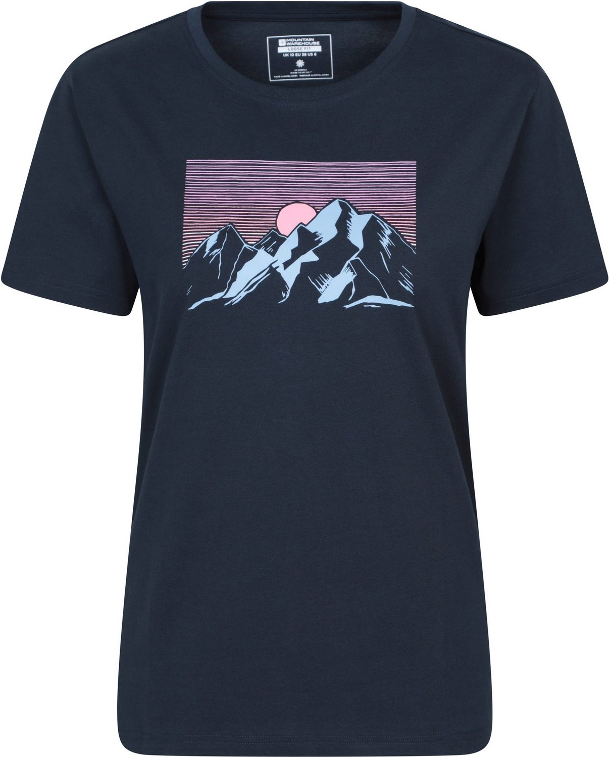 Mountain Warehouse - T-Shirt für Damen, Atmungsaktiv, lose Passform (Marine)