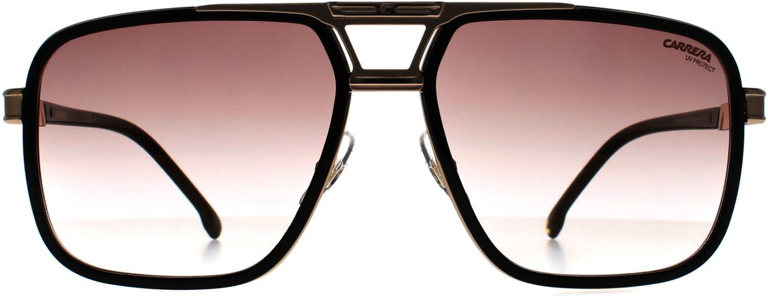 Carrera Aviator Herren Schwarz Gold Gold Spiegel auf Burgund Gradient Carrera 1071/S