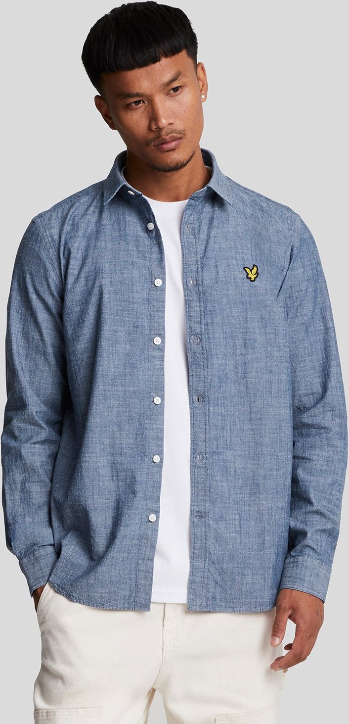 Thumbnail - Lyle & Scott Chambray-Hemd Blau