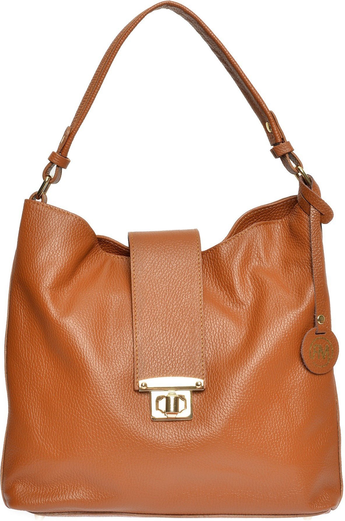 Roberta M. braune Lederhandtasche