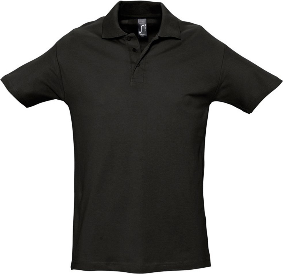 Thumbnail - SOLS Herren Spring II Kurzarm-Poloshirt (Schwarz)