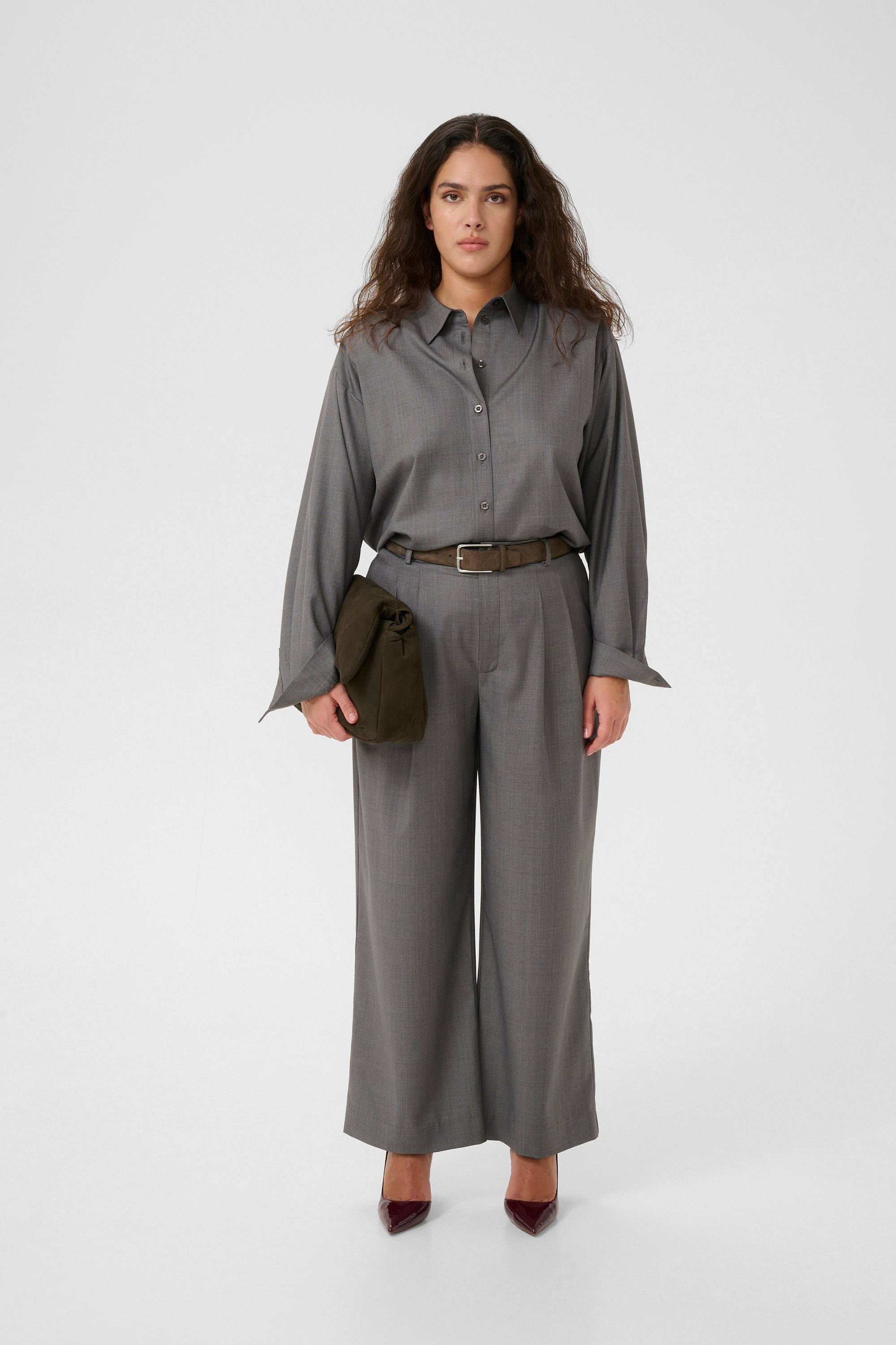 Langarm - Hemd GZeffy Loose fit dark grey