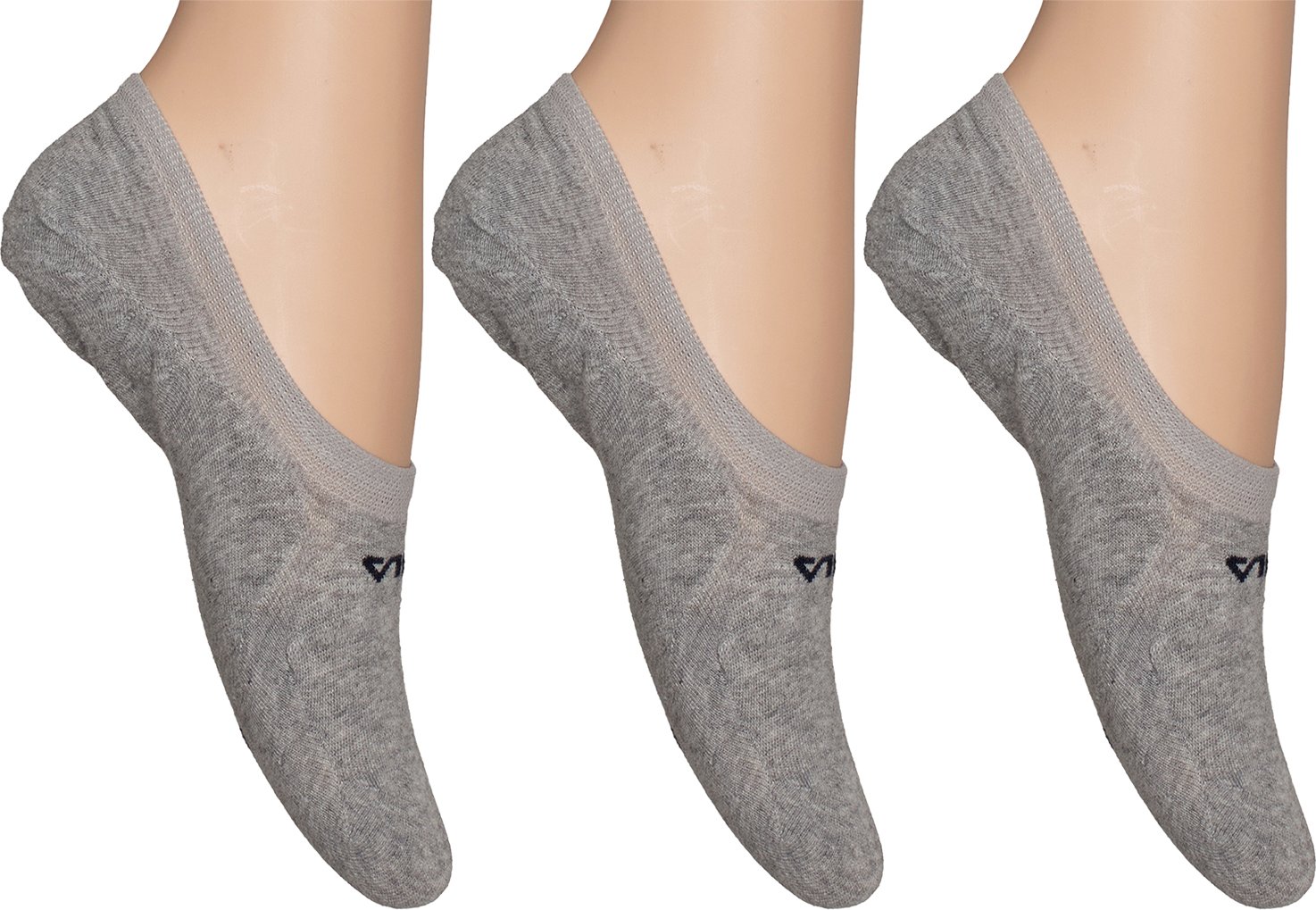 Packung mit 3 unsichtbaren Pinky-Socken für Herren und Damen F1252-3