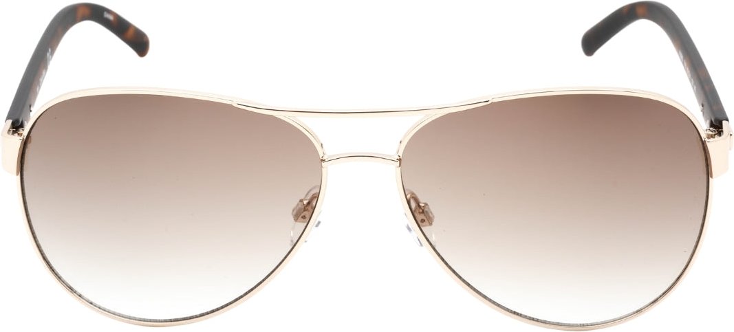 Braune Sonnenbrille mit Farbverlauf in Gold von Calvin Klein