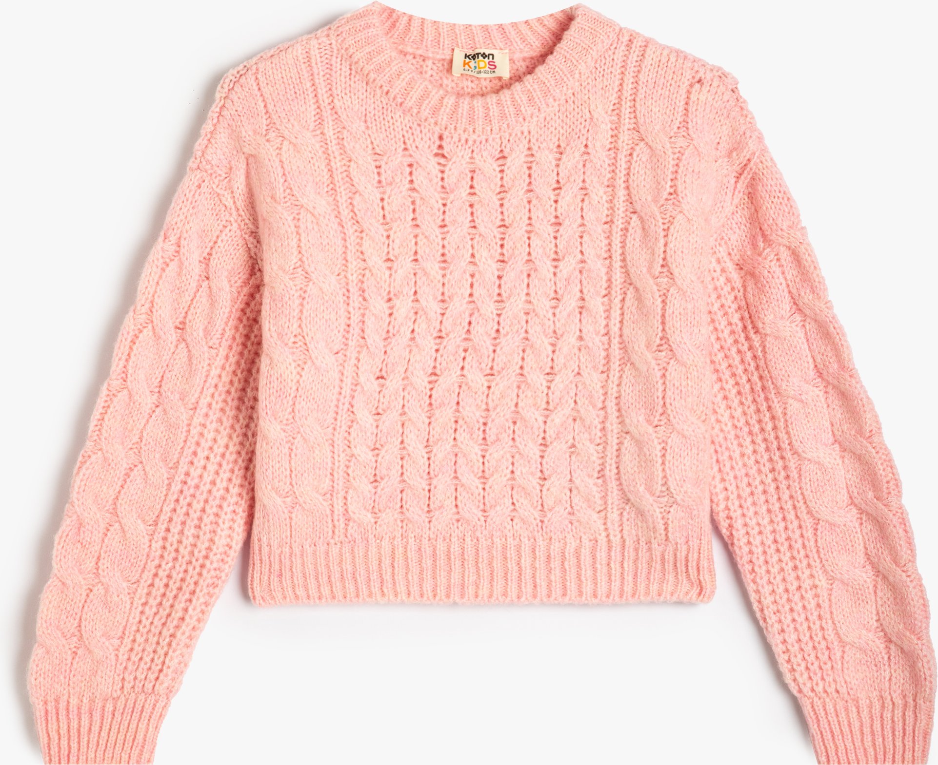 Koton Sweater Rundhalsausschnitt Haarzopf Sweater