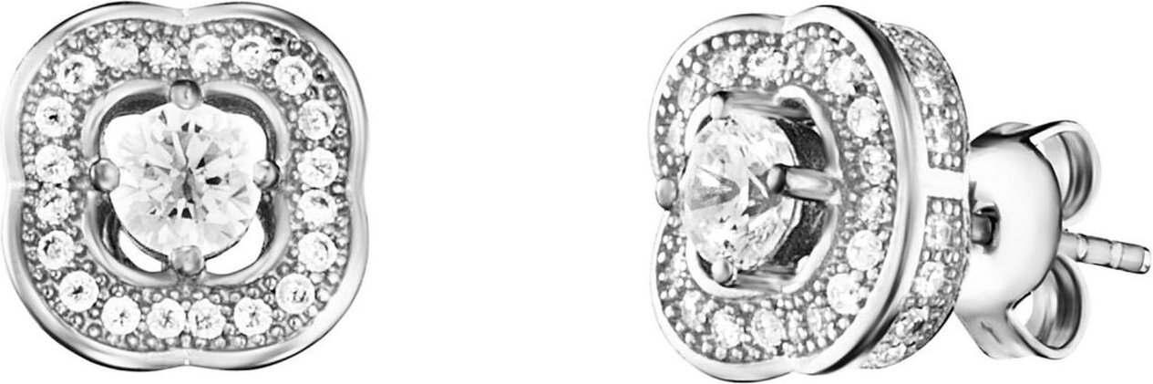 Julie Julsen Ohrstecker 925 Silber rhodiniert Blüte Zirkonia