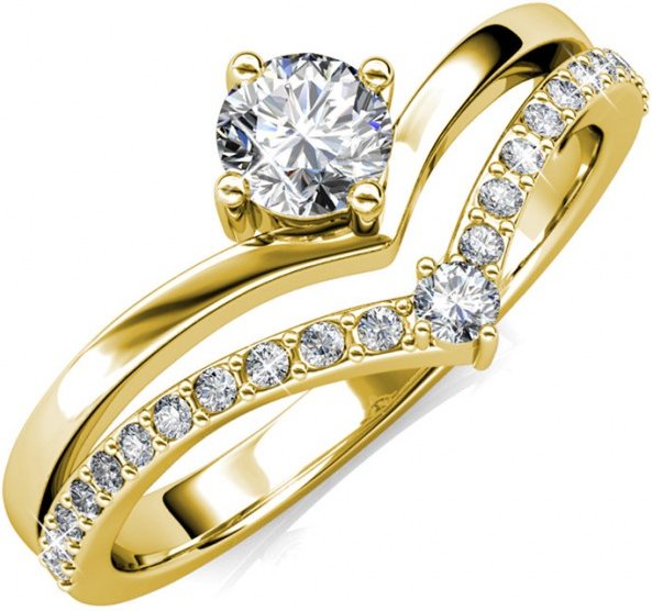 Zinnia Ring - Gold und Kristall