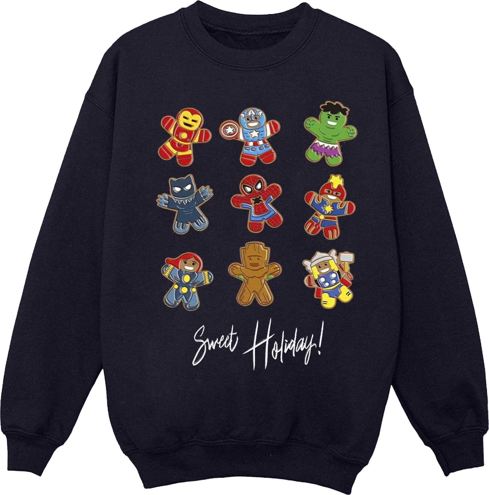 Marvel - "Gingerbread Avengers" Sweatshirt für Herren (Marineblau)