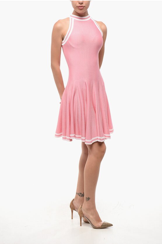 Ärmelloses ausgestelltes Skaterkleid in Pink