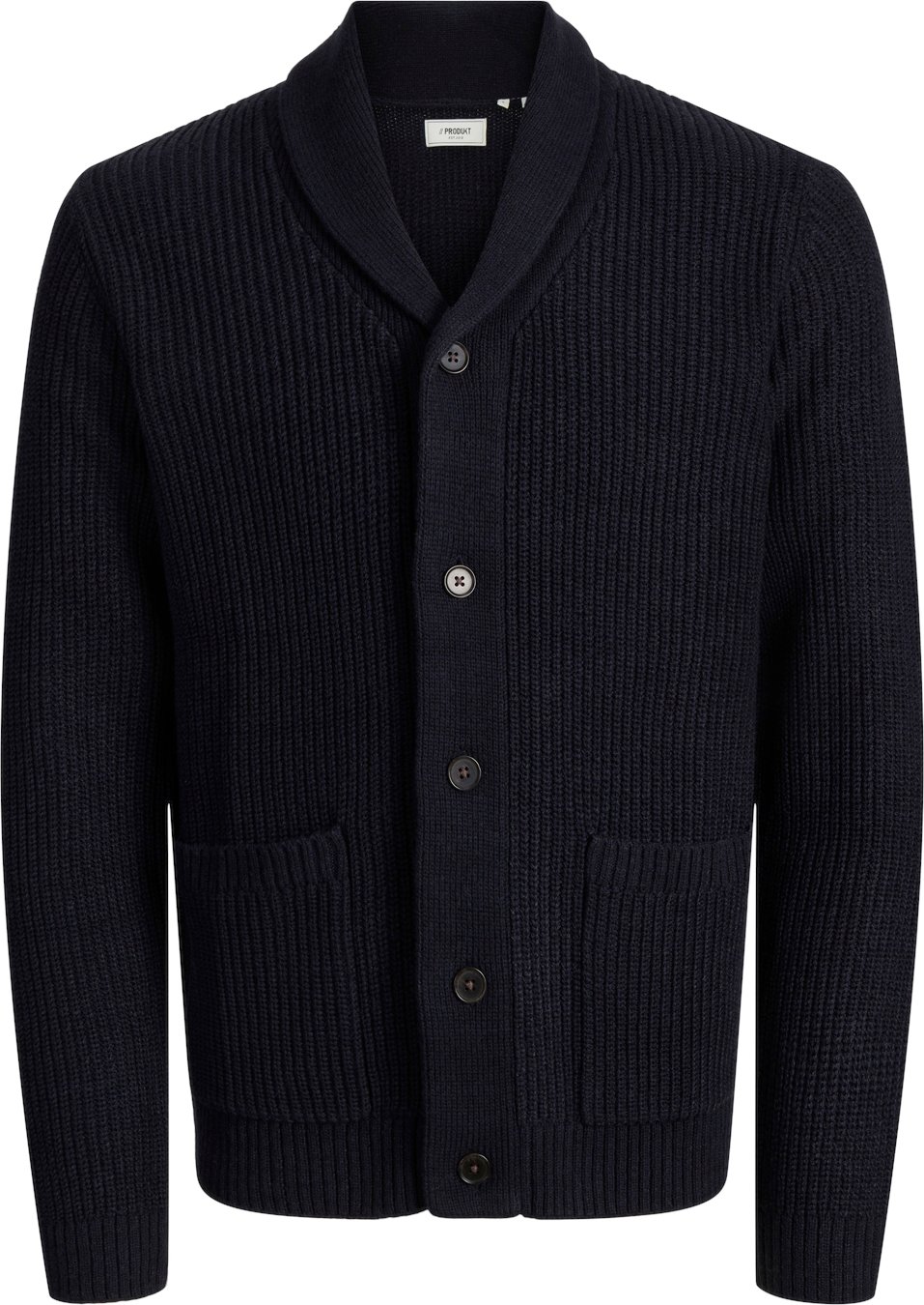 Produkt Dennis Knit Shawl Neck Cardigan Blau