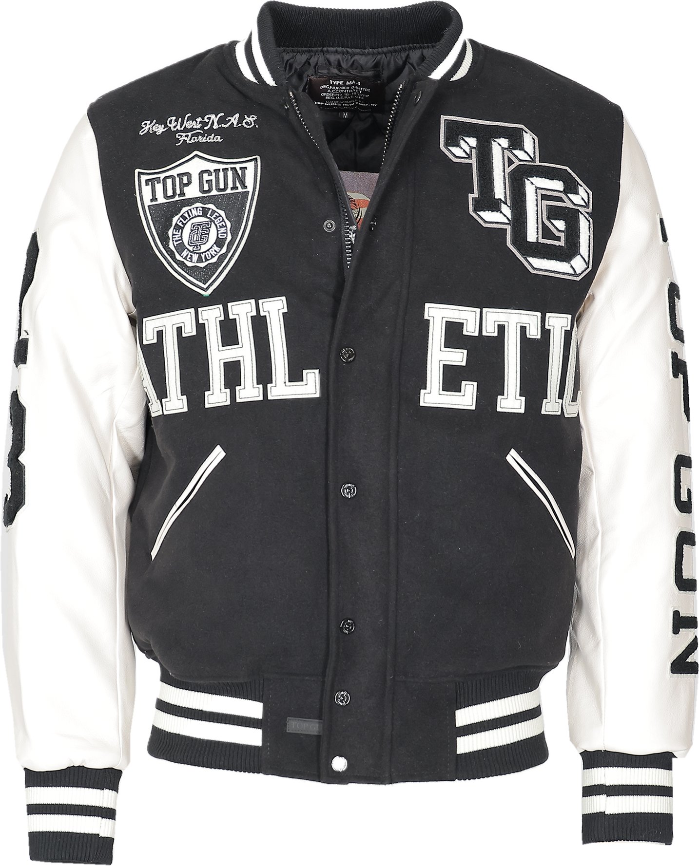 Top Gun College Jacke TG23001 im Materialmix