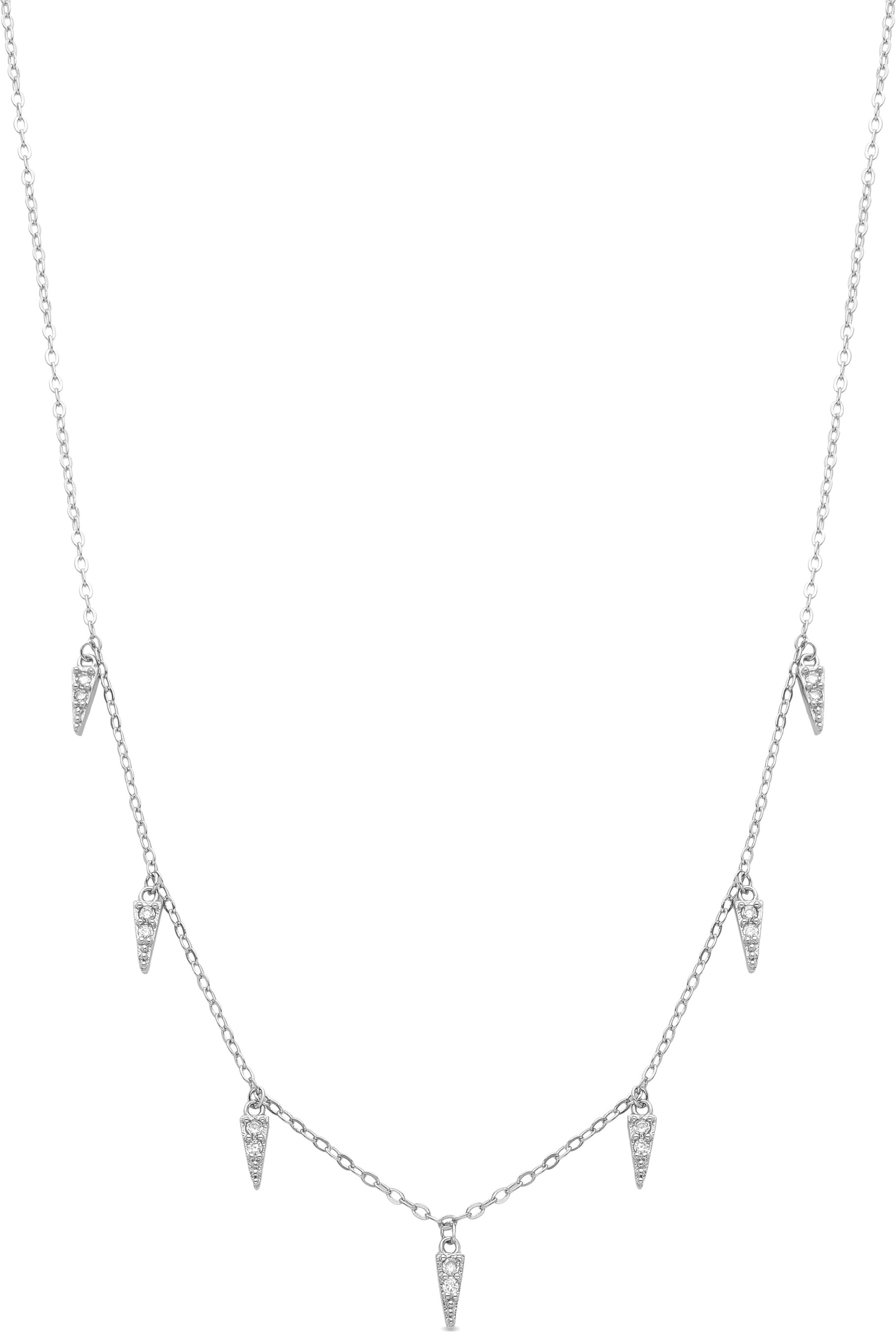 Luxenter Rhodium plattierte Brillant Zirkonia Halskette - Imion