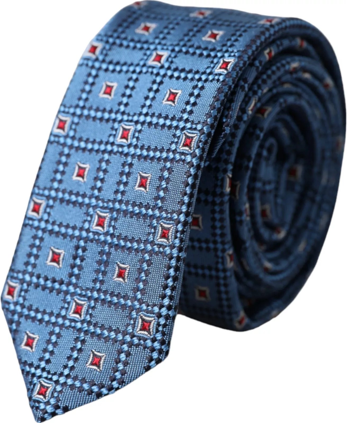 Blaue geometrische Krawatte