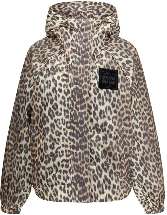 Ganni Mehrfarbiger Nylon-Regenmantel