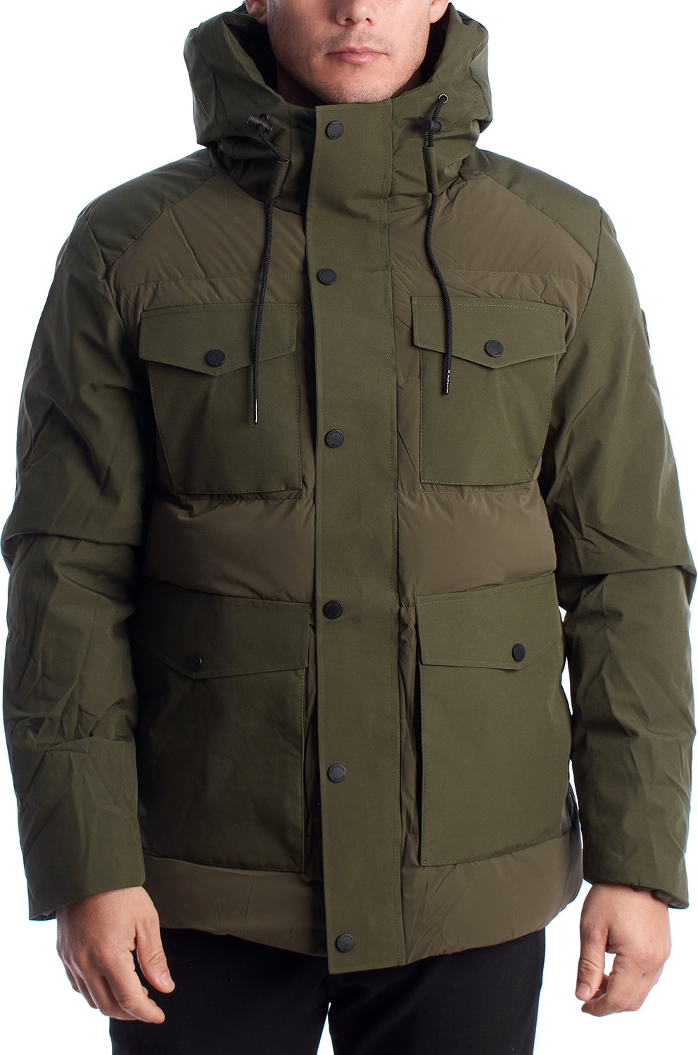 Herren gefütterte Parkajacke mit Kapuze US40127016
