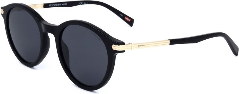 Runde Sonnenbrille mit goldenen Akzenten