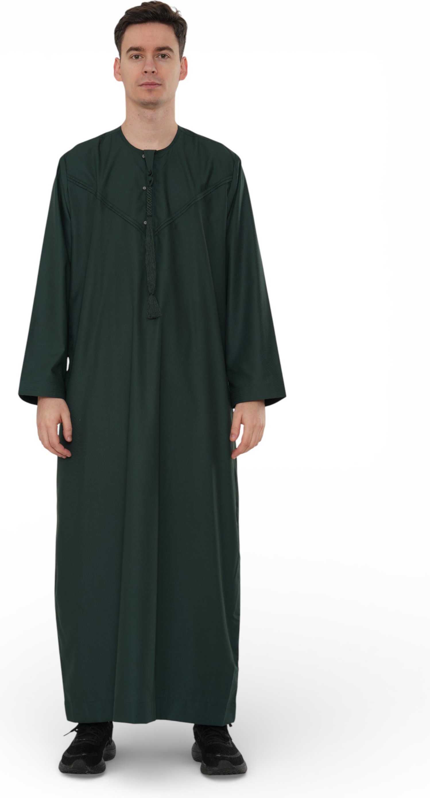 Herren Eid Grüne marokkanische Jubba Robe Djellaba Ramadan Eid Thobe – HM11