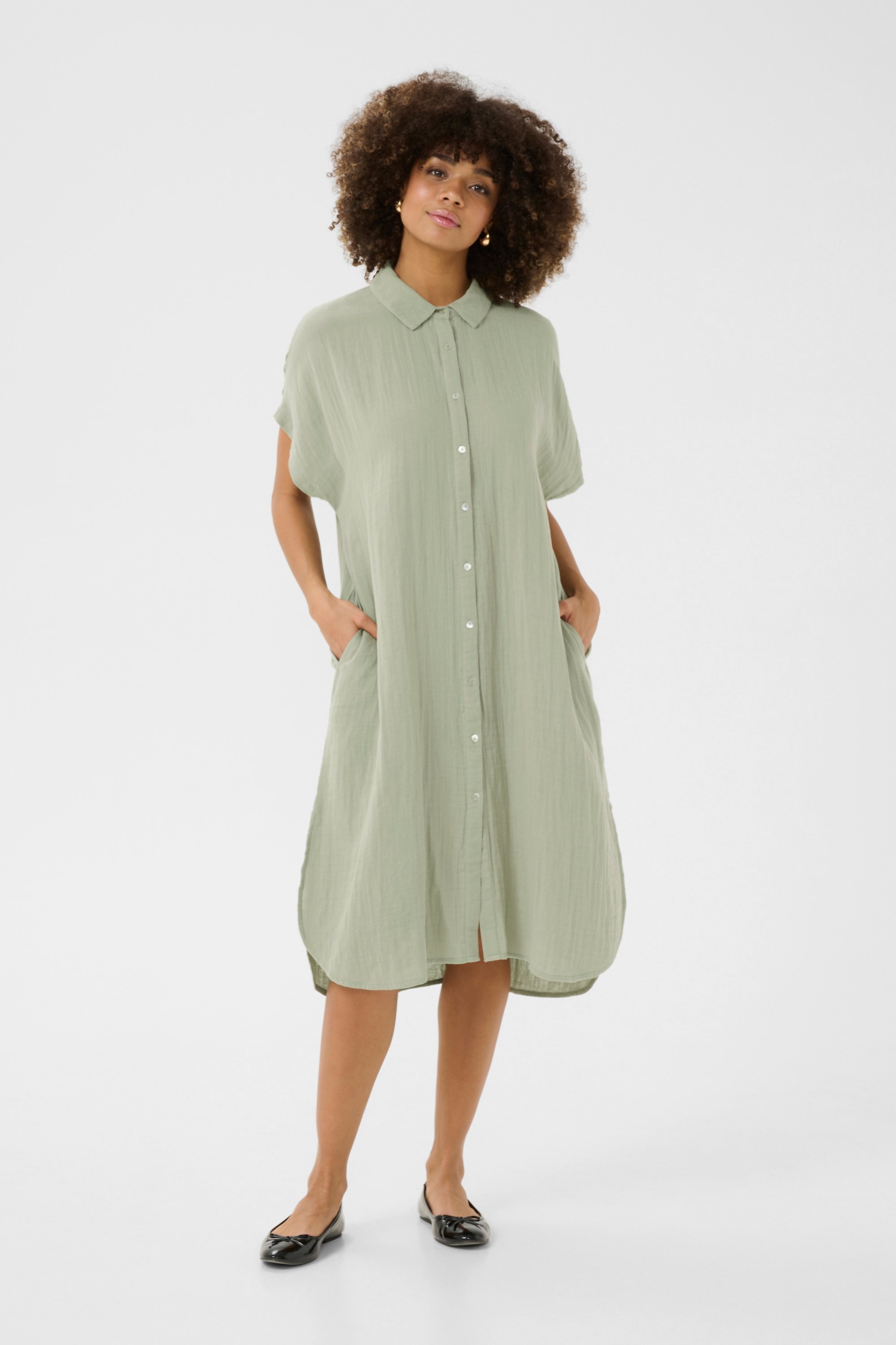 Kleid Oversize-Passform Seegras green