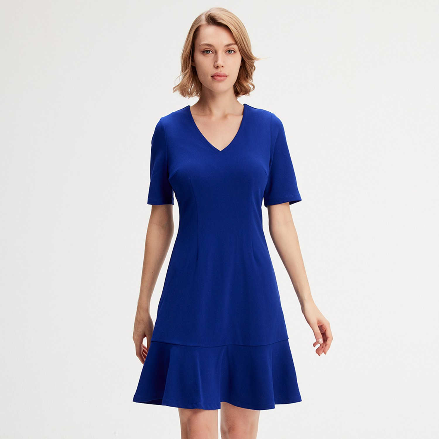 Minimalistisches Kleid aus Trapez-Jersey