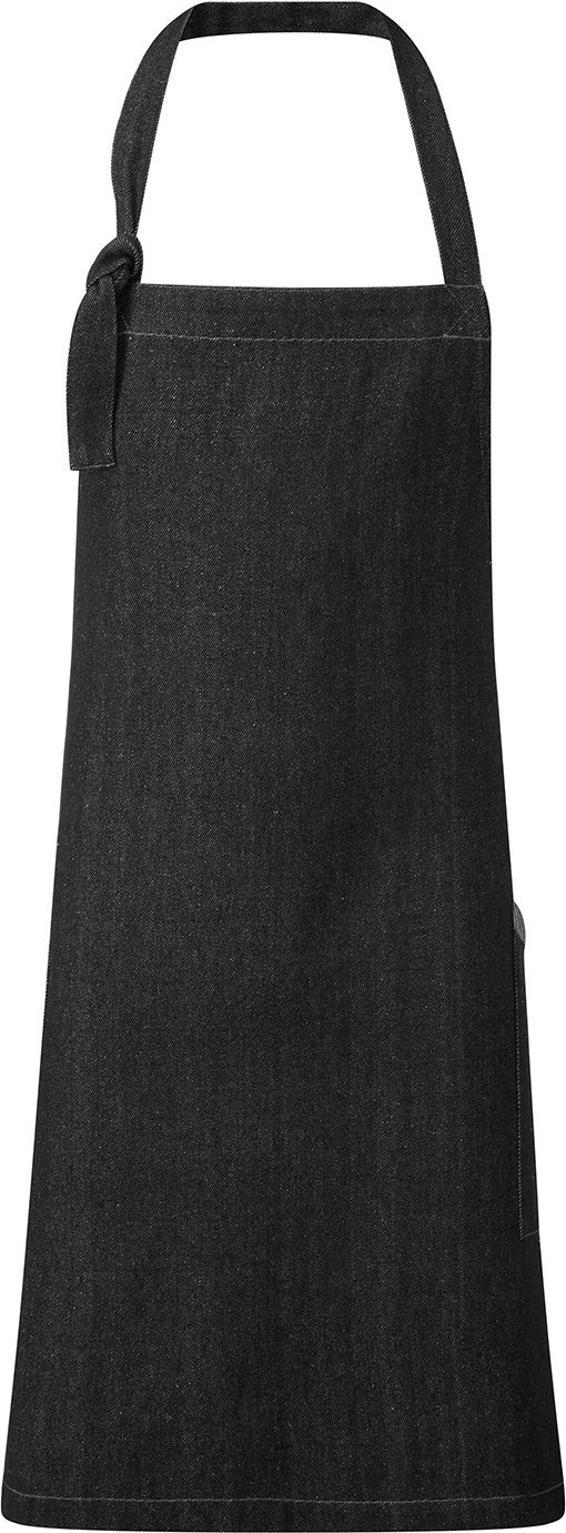 Premier Unisex Adult Regenerate Sustainable Bibbed Full Apron (Black Denim)