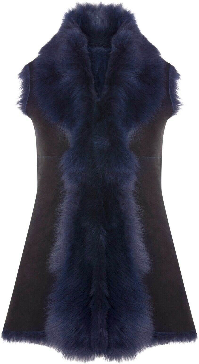 Lange Toscana-Lammfellweste für Damen – Sorocaba