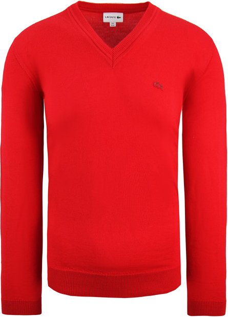 Lacoste reine neue Wollmenschen roter Pullover