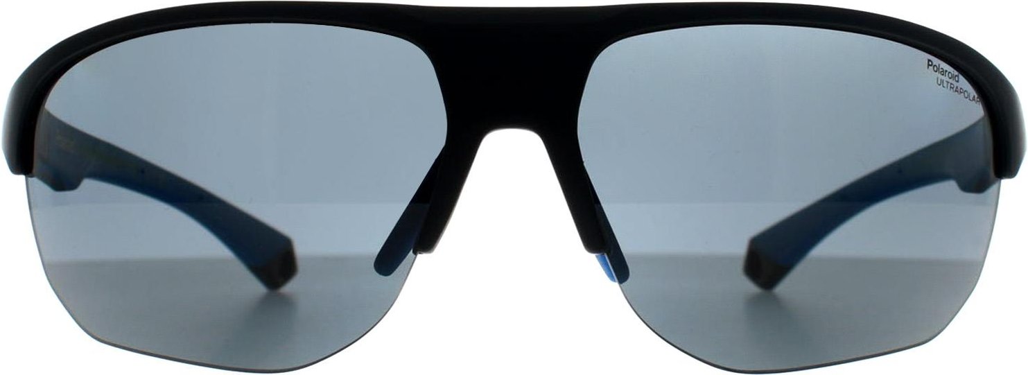 Polaroid Rectangle Herren Matt Schwarz Blau Grau Polarisiert PLD 7059/S