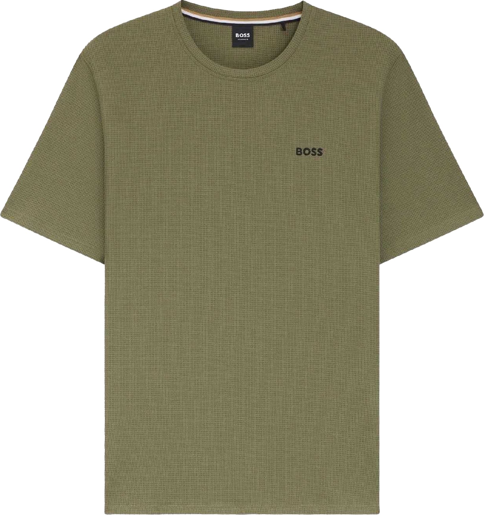 Boss - Schlafanzug-Oberteil für Herren, Waffelstrick (Grün)