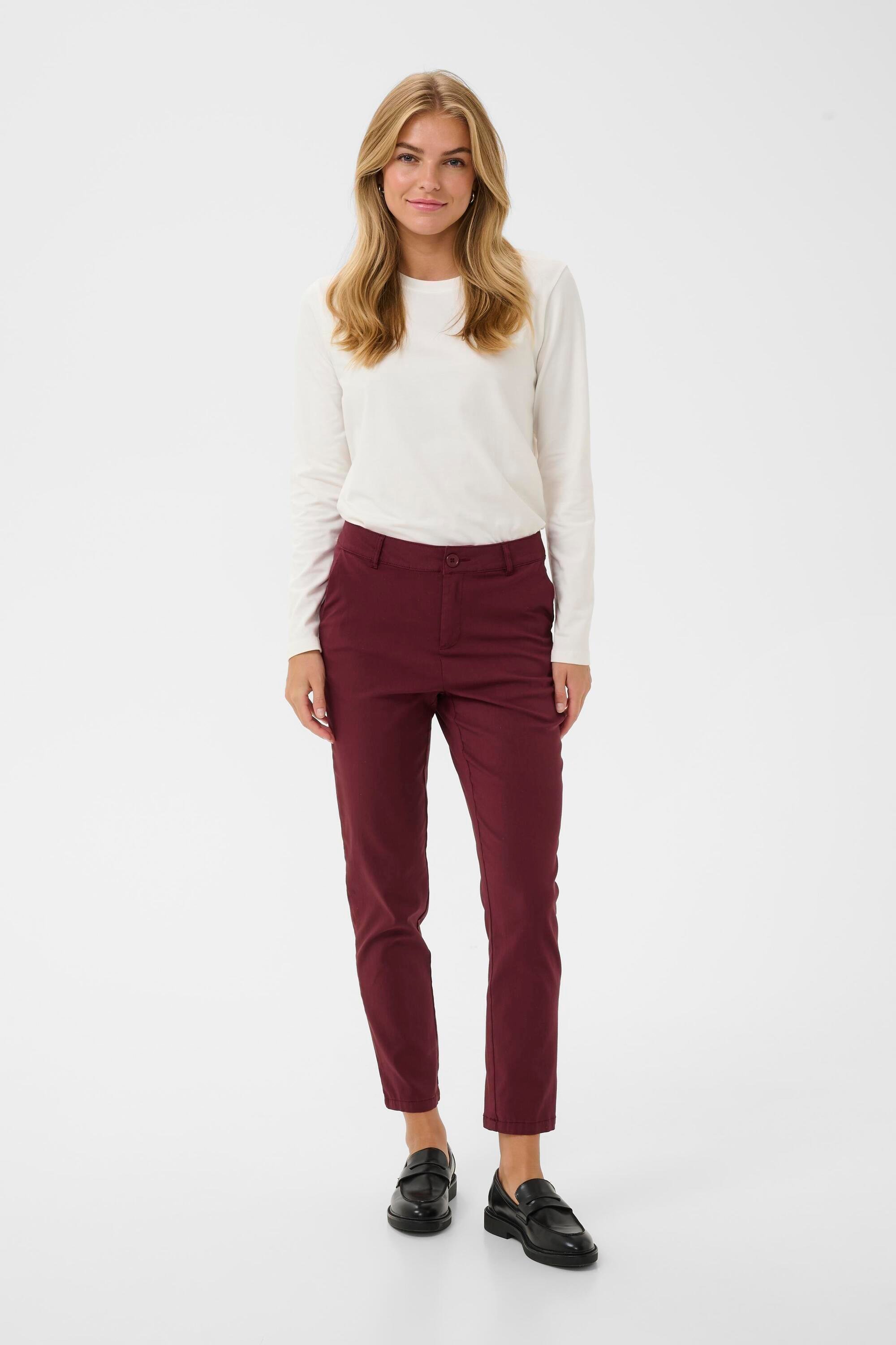 Casual Hose CUbengtha Casual Hose Classic fit wine