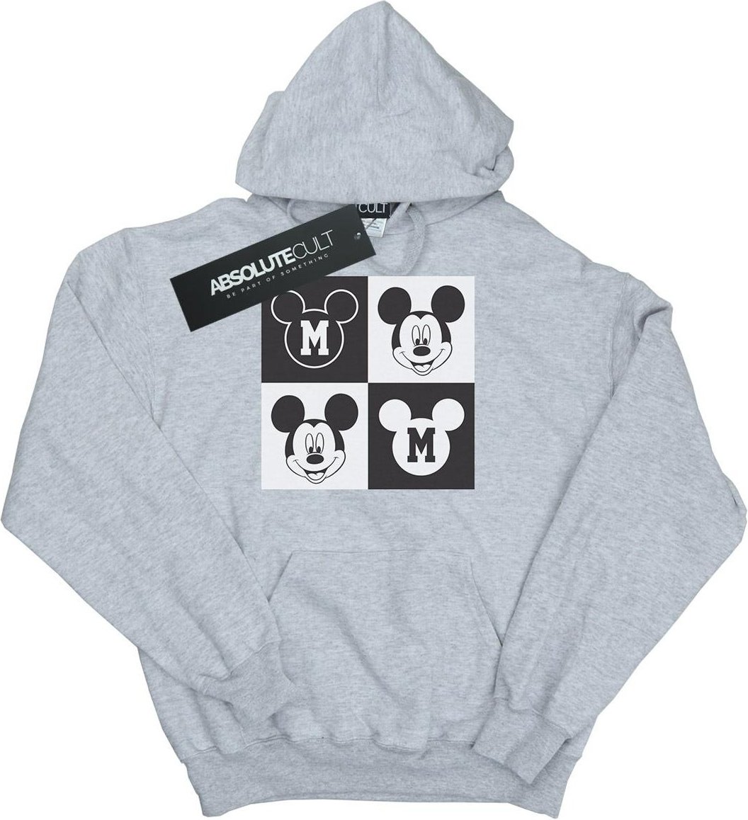 Disney - "Mickey Mouse Smiling Squares" Kapuzenpullover für Damen (Grau meliert)