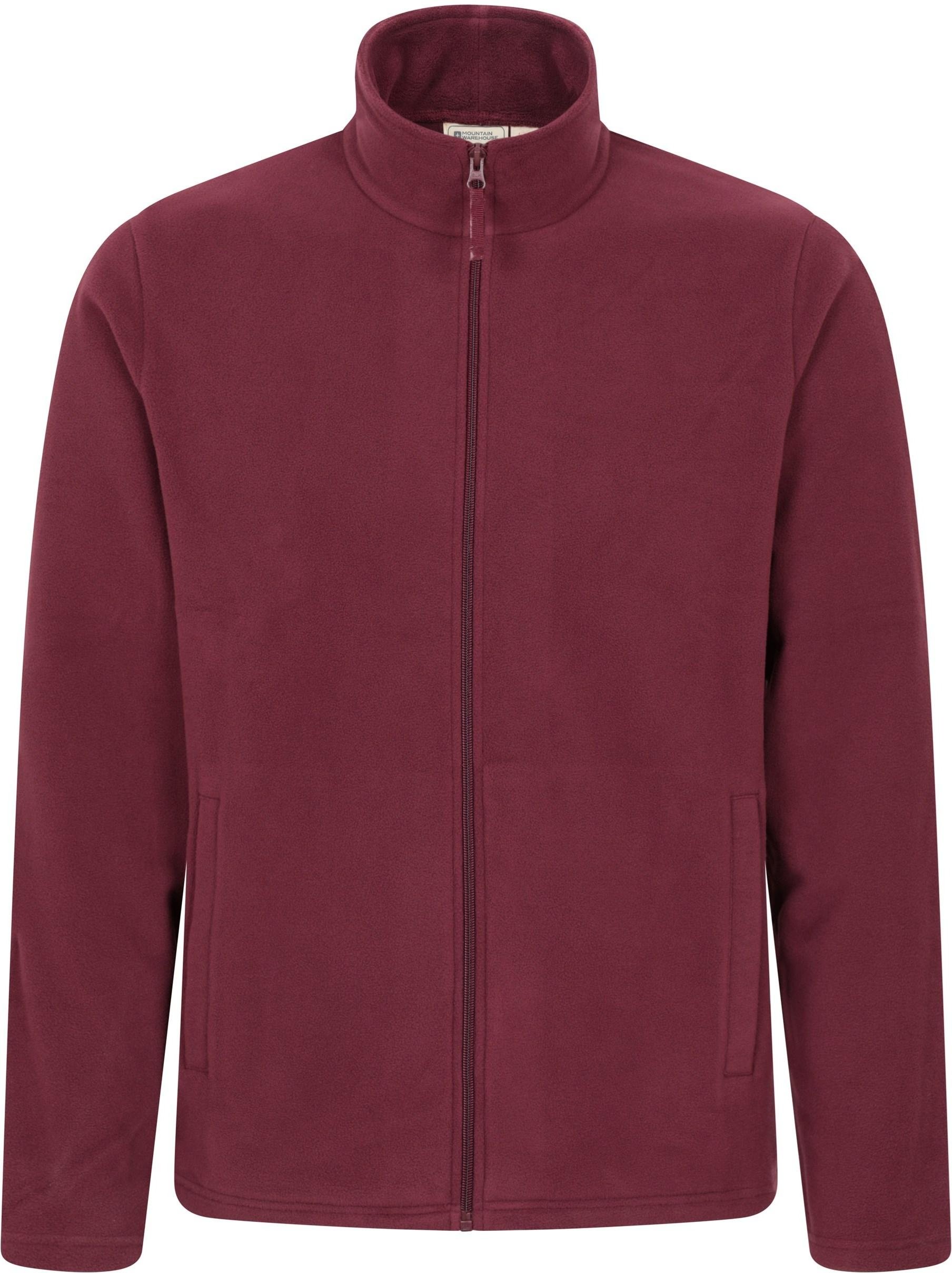 Mountain Warehouse - "Raso" Fleece-Oberteil für Herren, Durchgehender Reißverschluss (Dunkelrot)