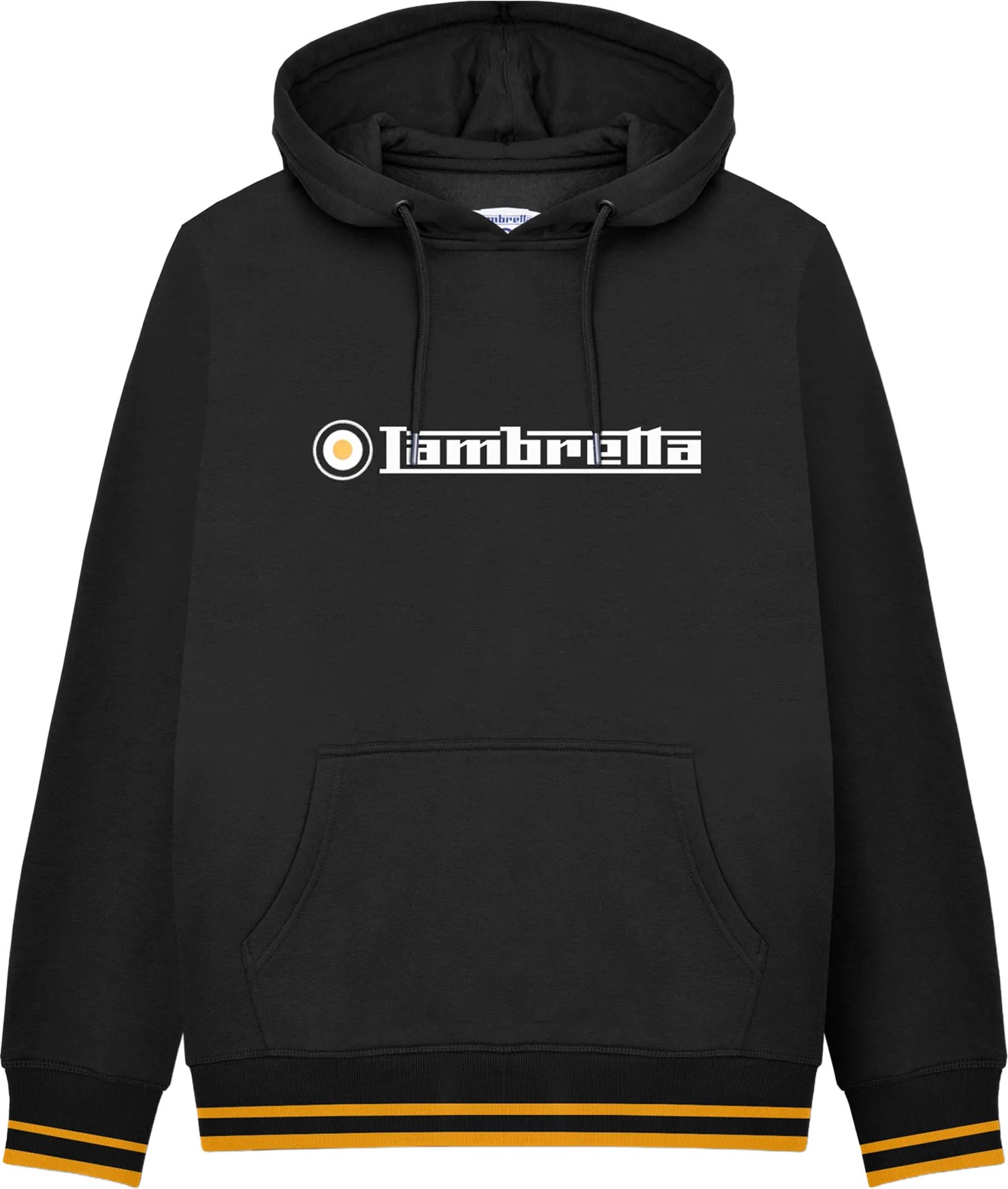 Thumbnail - Lambretta - Kapuzenpullover für Herren (Schwarz/Gold)