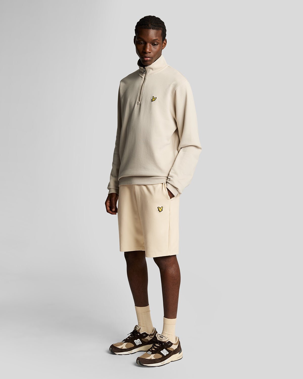 Lyle & Scott Sport Fly Fleece Shorts - Beige