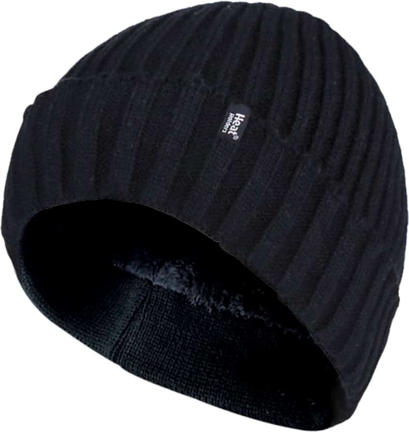 Herren 3,6 tog Fleece gefüttert Thermal Turn Over Manschette Winter Beanie Hut