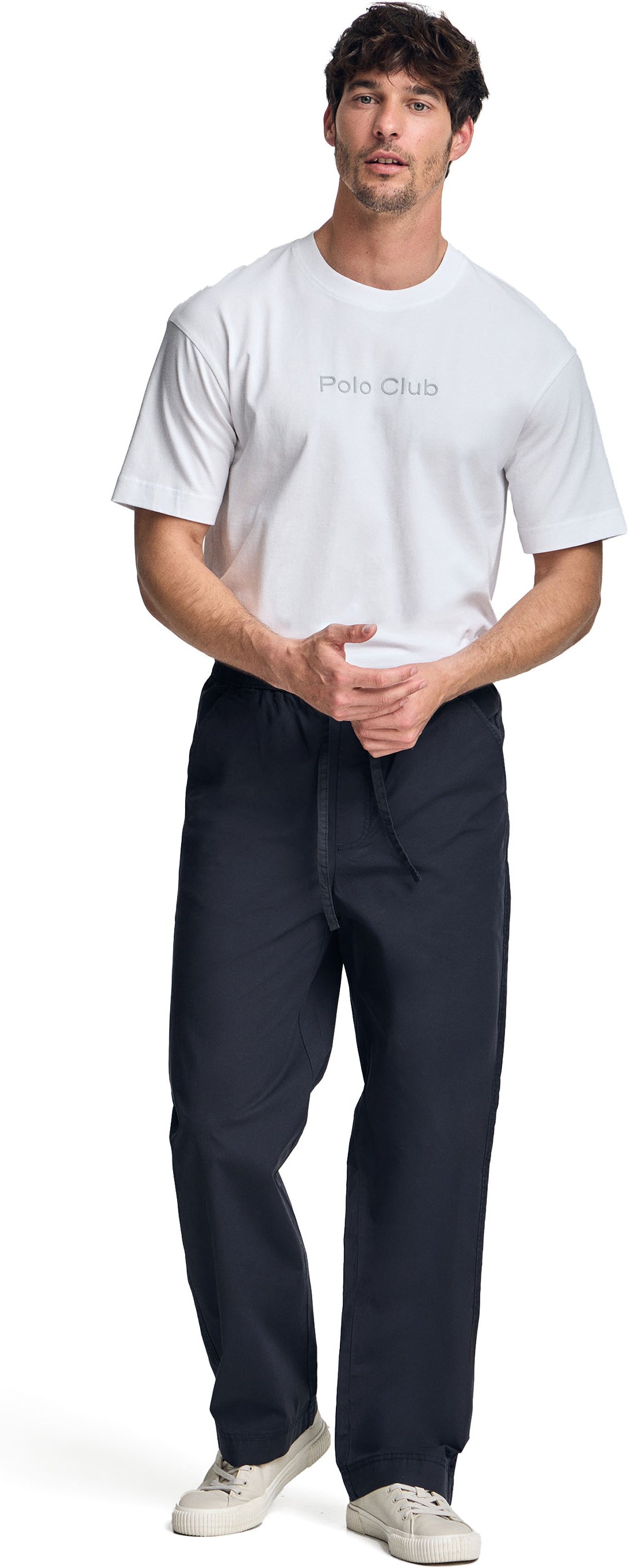 Hose Sunset mit elastischem Bund marineblau