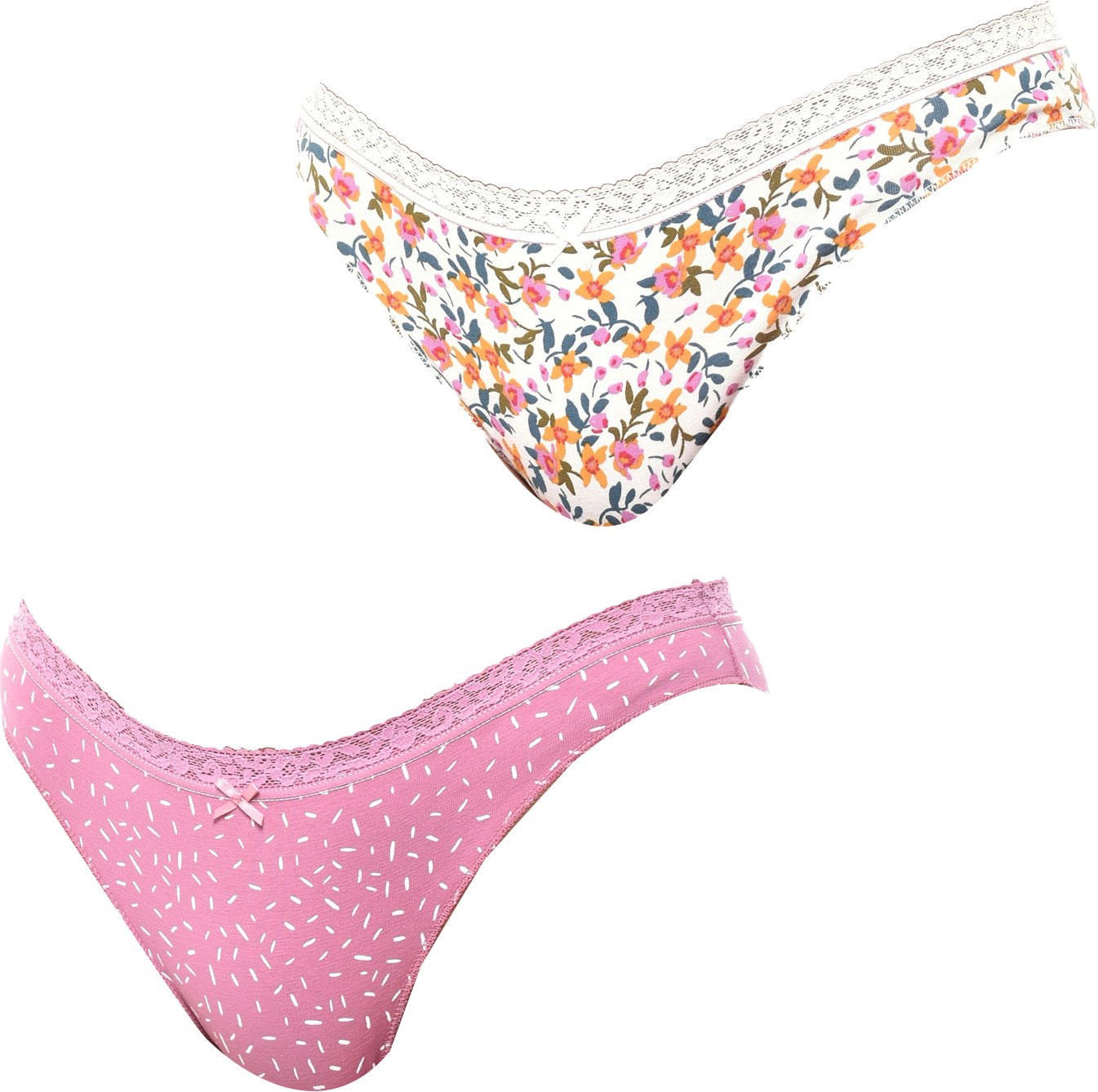 Packung x 2 Damen-Mini-Coquettes-Baumwollhöschen JPB4