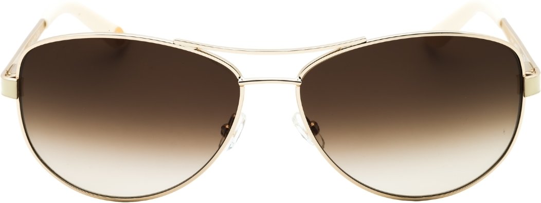Juicy Couture Braune, hellgoldene Sonnenbrille mit Verlaufsglas