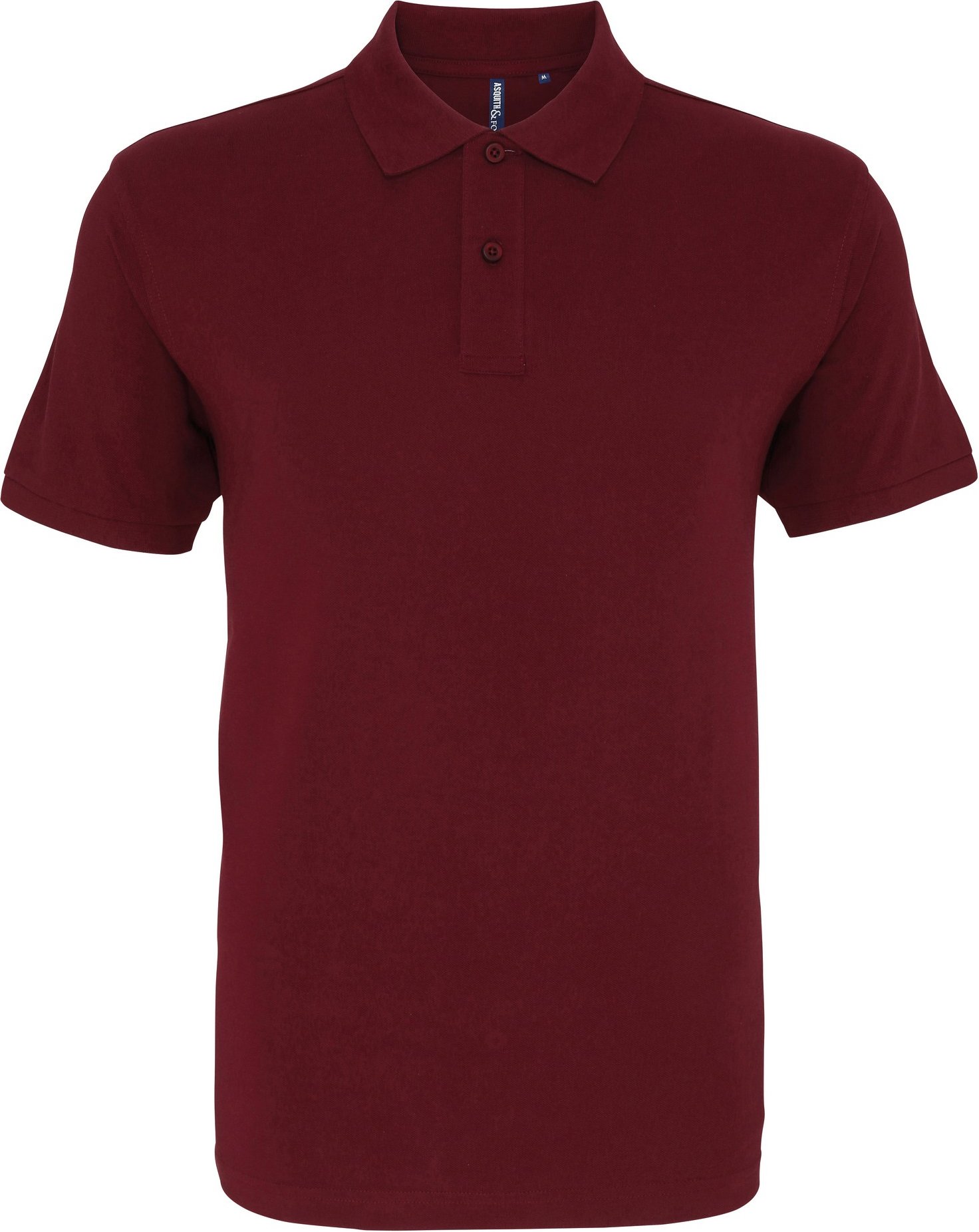 Asquith & Fox Herren Bio-Poloshirt in klassischer Passform (Burgund)