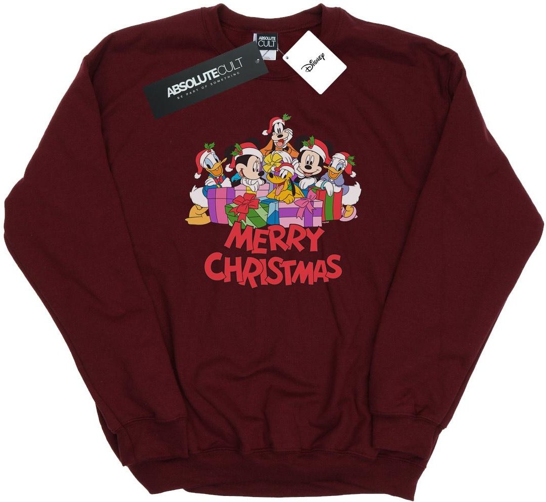 Disney - "Mickey Mouse And Friends Christmas" Sweatshirt für Damen (Burgunderrot)