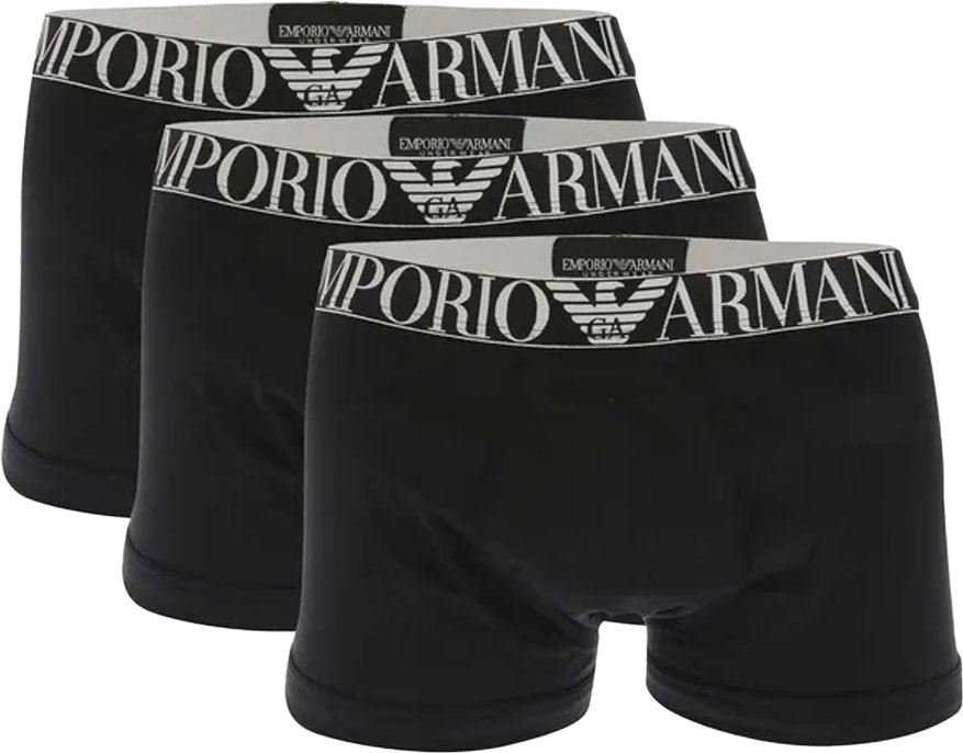 Emporio Armani - Boxershorts Logo für Herren(3er-Pack) (Schwarz)