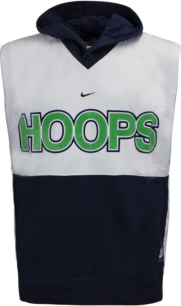 Nike Hoops Logo ärmellose Marineblau weiße Herren mit Kapuze 137685 451