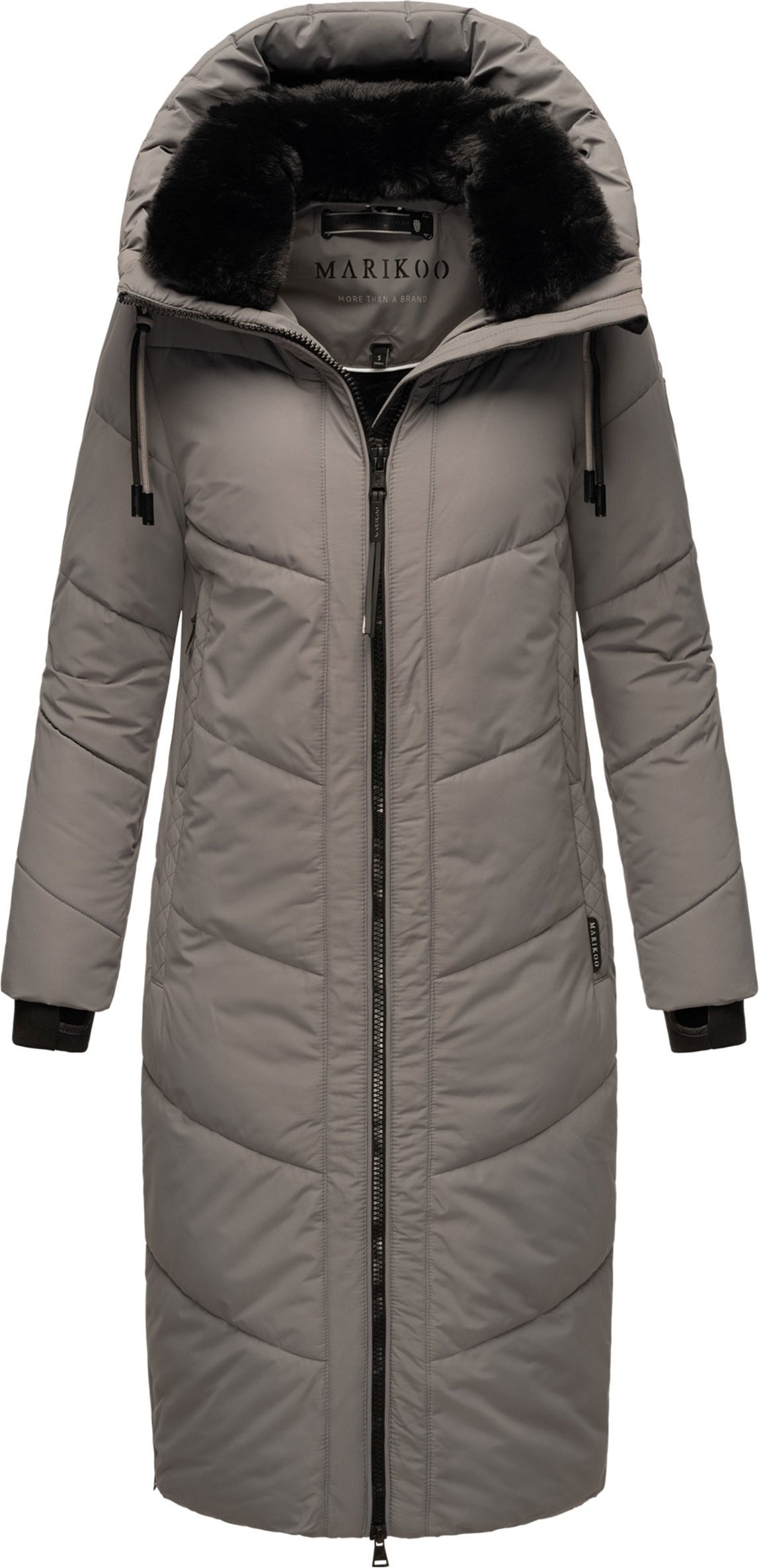 Marikoo Damen Winterjacke Nadaree – lang, warm & mit Kapuze