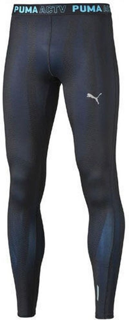 Puma Actv Power Stretch Taille Bottoms Black Mens Baselayer 513190 Schwarz